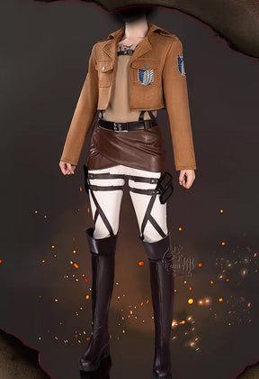 Anime  Cos  Attack On Titan Eren Jaeger Hange Zoe Cosplay Costume Survey Corps Mikasa·Ackerman Armin Arlert Full Set Women Men Cos