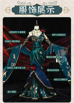 Game Identity Ⅴ Michiko Cosplay Geisha Costume Gorgeous dress accessory prop party dance sexy woman full set uniform