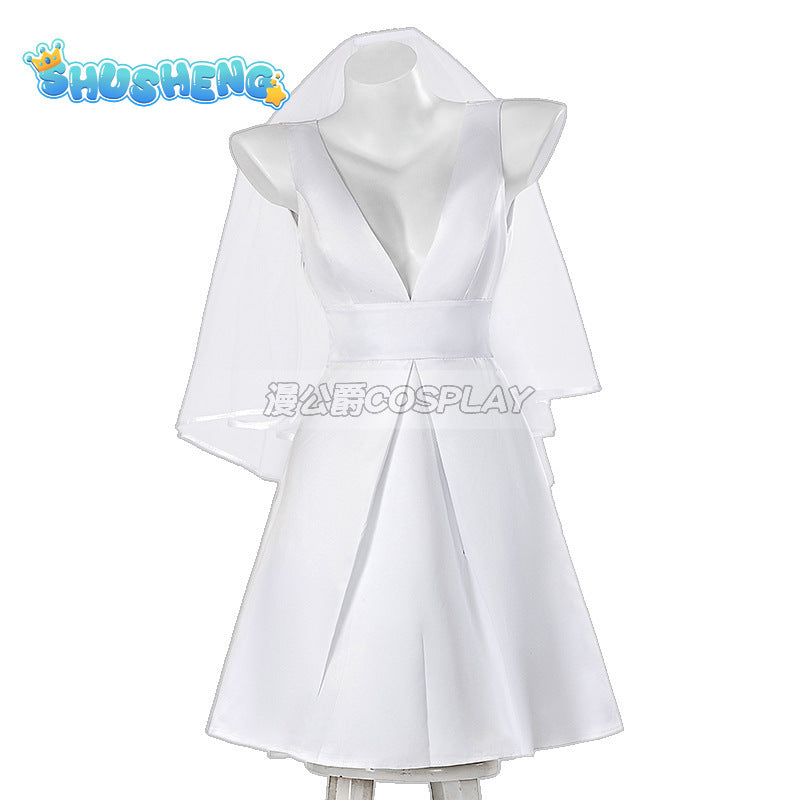 Harley Bride wedding dress Cosplay Costume Joker Women Outfit wedding dress Quinn Halloween