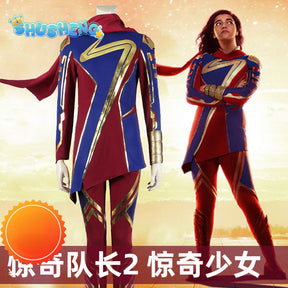 Ms Marvel Cosplay Costume Movie Superhero Captain Marvel Cosplay Costume Bodysuit Jumpsuit Halloween Costume for Women Girls