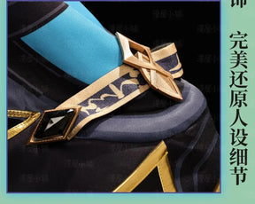 Shusheng-R Game Anaxagoras Honkai: Star Rail Cosplay Costume Halloween Carnival Handsome Coat Gloves Eye Mask Props Wig Men Uniform New Set