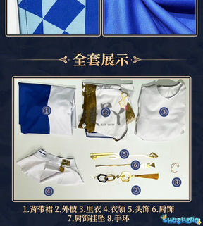 Six Cosplay Anime Reverse:1999 Cosplay Costume Prisoner 6 Dress 37 Cosplay DRESSES Cloak Headwear Uniform Set for Woman Man