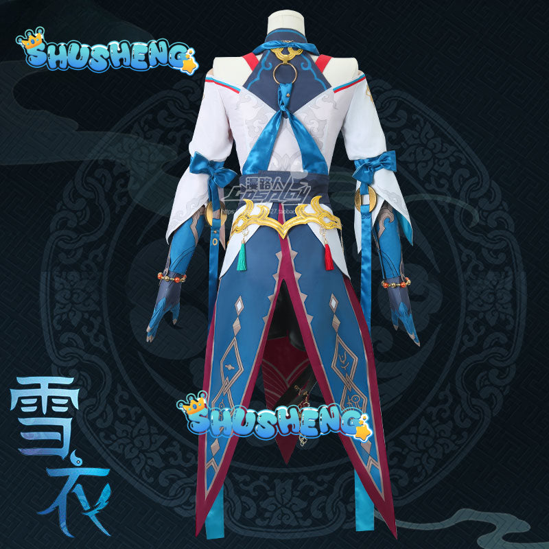 Honkai Star Rail Newly Xueyi Cosplay Costume Full Set Xue Yi Cosplay Dress Outfit Uniform Wig Shoes Prop Mask Halloween Cos