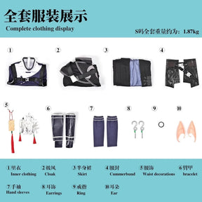Arknights Zuo Le Cosplay Costume Uniform Cloak Earrings Pythia Zuo Xuanliao Halloween Party Women Men Carnival Props