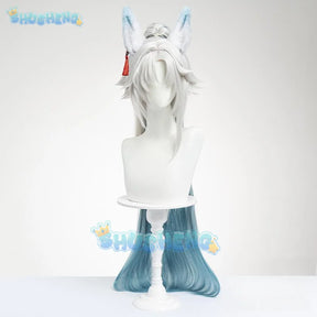 Honkai Star Rail Feixiao Cosplay Wig Gray Blue Long Hair The Xianzhou Yaoqing The Great General Halloween Party for Women Girls