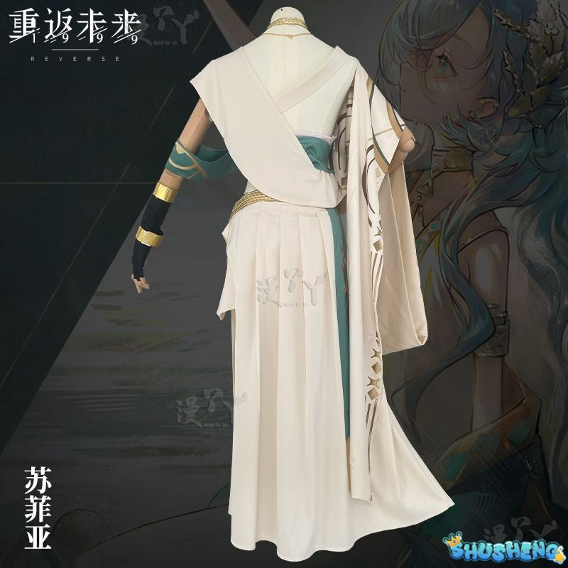 Game Reverse:1999 Sophia Cosplay Costume Cosplay Wig Dress Full Set Accessories Uniform Halloween Carnival Party For Woman Girls