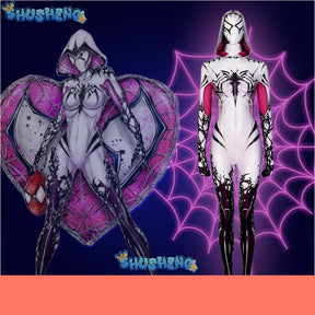 Venom Spider Gwen Stacy Cosplay Costume Superhero 3D Printed Spandex Zentai BodySuit Gwen Stacy Spiderwoman Halloween Costume