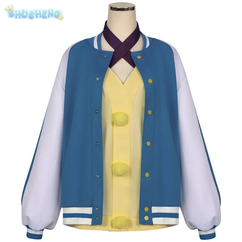 Anime dan da Dan Ayase Seiko cosplay costume coat, dress, cloak, glasses, earrings, uniform Halloween Party woman complete set