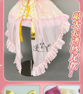 Virtual YouTuber Ace Taffy Cosplay Costume Dress Hat Bow Gloves Hairpin Shirt For Game Party Custom Made