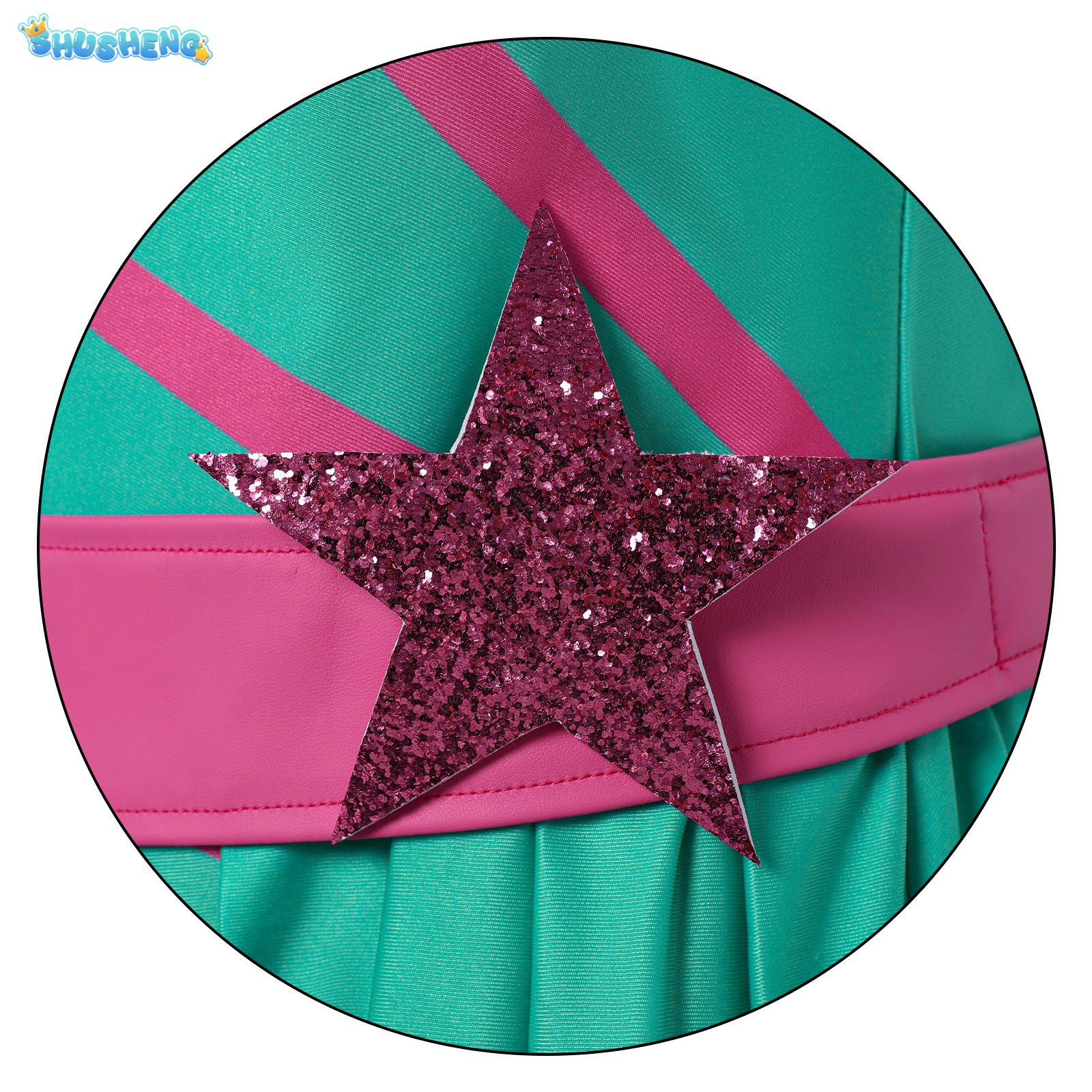 Winx Club Stella Cosplay Costume Anime Magical Fairy Party Green Dress Props Halloween Roleplay Outfit Costume Woman Disguise