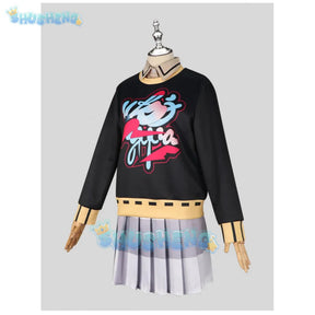 Game Persona 5: The Phantom X Motoha Arai Cosplay Costume Hoodies Plaid Skirt Leisure Time Uniform Wig Woman Sexy Party Suit