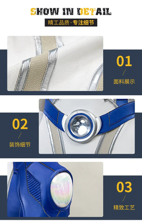 Fantastic Four Susan Storm Richards Invisible Woman Cosplay Costume Halloween Carnival Tight jumpsuit Women Set