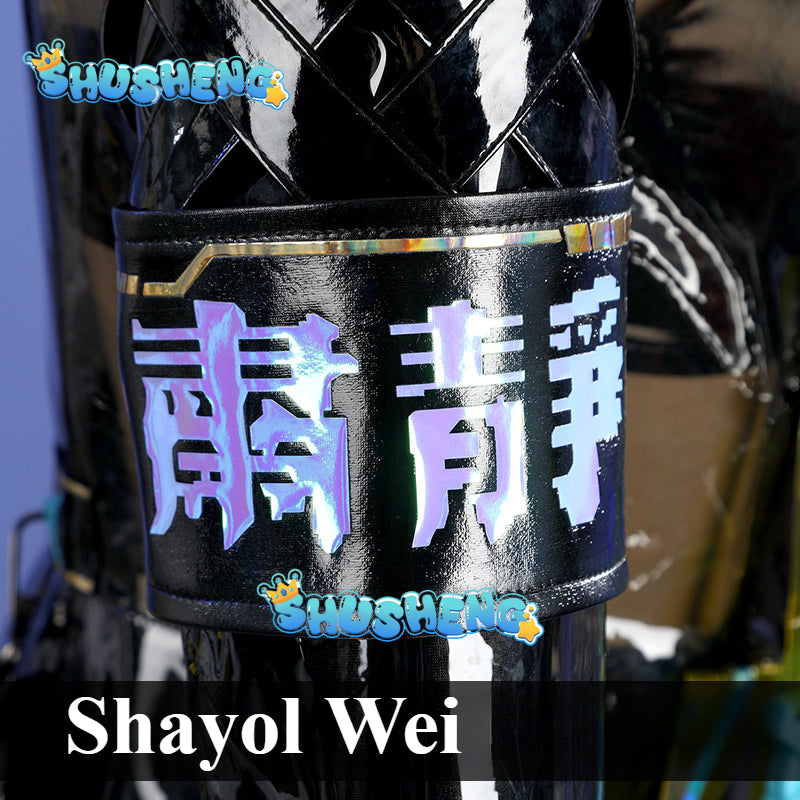 Naraka: Bladepoint Shayol Wei Cosplay Costume Anime Shayol Wei E-sports PU Jacket Halloween Costumes