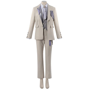 Shusheng-N Love and Deepspace Xavier Cosplay Costume Coat pants vest shirt brooch tie Halloween party fashion uniform Woman Man New set