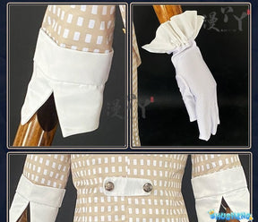 Jose Baden Cosplay Game Identity V Costume Pirate Radio First Costume Grid Uniform Suit Halloween Party Outfit for Man