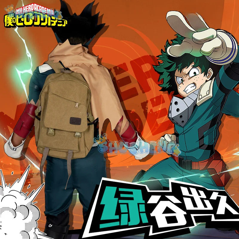 Latest styles My Hero Izuku Academy Midoriya Cosplay Costume Hero Academy Deku Batting Suit Green Men Uniforms set XS-XXL