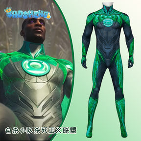 Green Lantern Cosplay Superhero 3D Printed Zentai Bodysuit Green Lantern Alan Scott Spandex Outfits Halloween Costume Adult