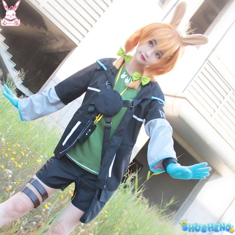 Arknights Kroos Cosplay Game Anime Halloween Clothing Wig Bag Ears