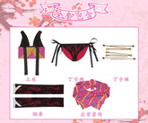 Daki cosplay costume hair pins tattoo wig anime cosplay upper moon 6 sexy kimono dress party Daki outfit Women
