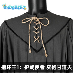 Movie Gandalf Cosplay Costume Anime Sorcerer Cos Uniform Halloweeen Carnival For Men Women Cloak Cape Hat Suit Perform Clothes