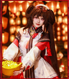Genshin Impact Hutao Lantern Festival Cosplay Costume Uniform Halloween Carnival Party Christmas Play Role Clothes Clothing