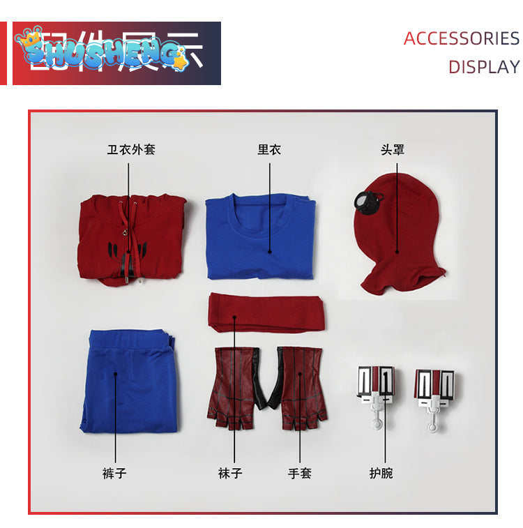 Spider-Man Costume Cosplay Peter Parker Spiderman Casual Suit Movie Spider-Man : Homecoming Cosplay Costume Halloween