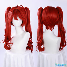 Anime Kasane Teto Cosplay Costume - Women & Men Green Pink Dress, Halloween Outfit with Made Accessories & Props