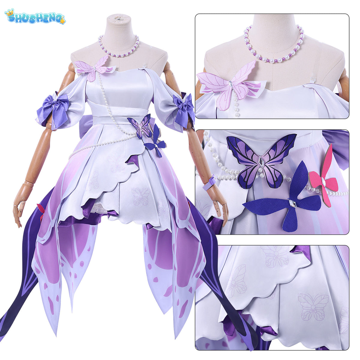 Castorice Cosplay Costume Honkai Star Rail Carnival Uniform Wig Halloween Costumes Anime Men Game