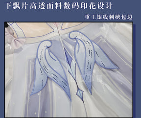 Shusheng-R Genshin Impact Columbina Cosplay Costume Hanfu Dress Halloween Carnival Party Christmas Play Role Clothes Clothing