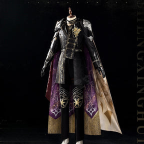 Shusheng-R Love and Deepspace Xavier Cosplay Costume Halloween Men's Fantasy Uniform Coat Props Shoes Accessories Set