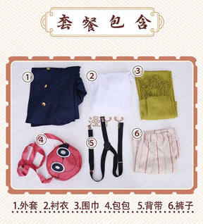 Anime Bungou Stray Dogs Yumeno Kyusaku Cosplay Costume and Doll Toy Hat Backpack Scarf Full Set Custome Made