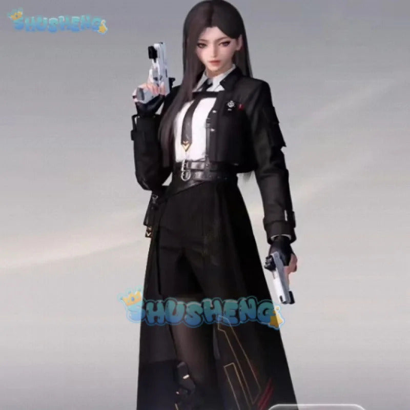 Love and Deepspace Heroines Cosplay Costume Breaking Night Shadow Combat Suit Uniform Halloween Party for Women Men Carnival