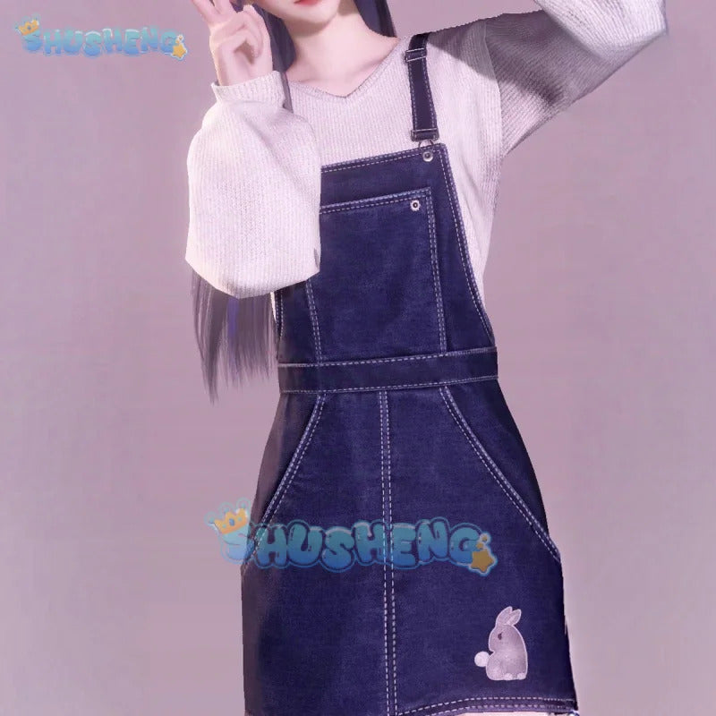 Love and Deepspace Heroines Cosplay Costume Cowboy Overalls Skirt Uniform Halloween Carnival Party Christmas Play Role  Clothing