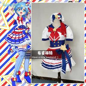 Anime Pripara Dorothy West Leona West‌ Cosplay Costume Women's Man Halloween Sweet JK Dress Uniform Props Tie Full Set Uniform