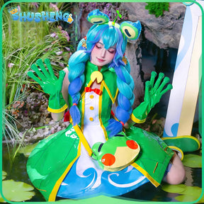 Game Cosplay Series:  LOL-Gwen (Rain Shepherd ) Cosplay PV material Costume full set Shushengcos S-XL