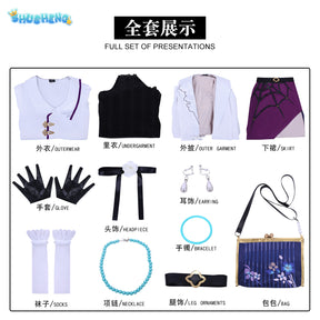 Kafka Honkai Star Rail Fanart Kafka Qipao Dress Cheongsam Cosplay Costume Canival Halloween Role Play Outfits