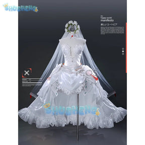 DARLING in the FRANXX Zero Two Cosplay Costume 02 Wedding Dress Uniform Halloween Carnival Party Christmas Play Role  Clothing