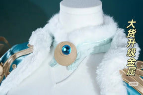 Shusheng-R Genshin Impact Zibai Cosplay Costume Role Play Women Girls Elegant Halloween Party Dress Suit Full Set