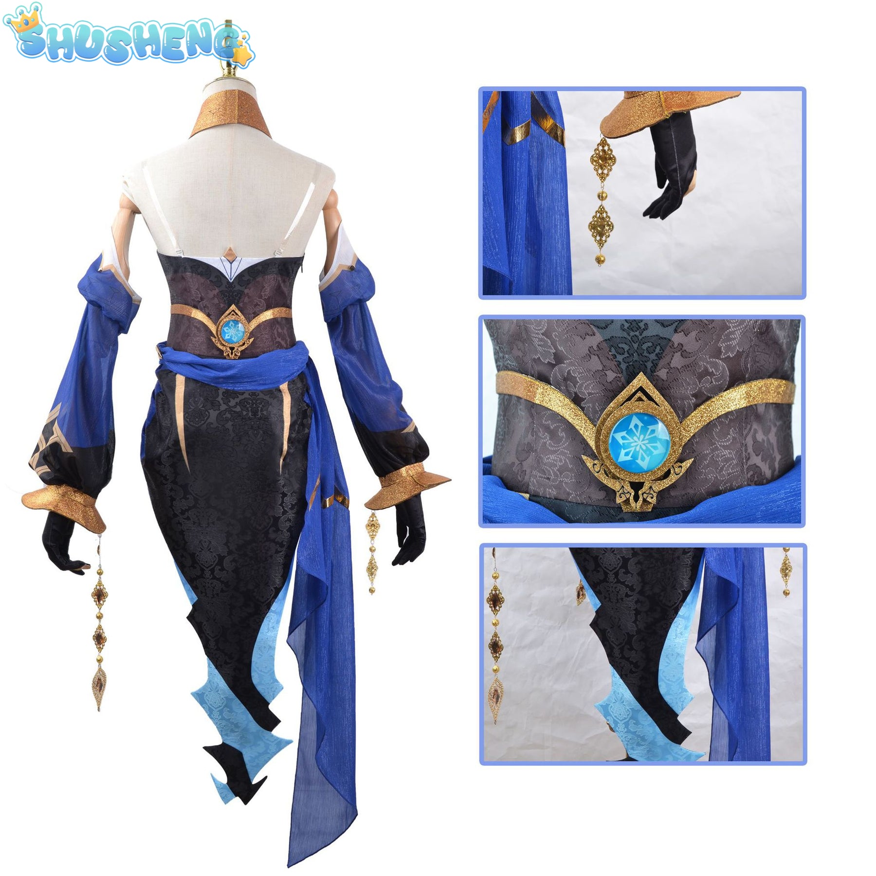 Genshin Impact Layla Cosplay Shoes Anime Chinese Style Halloween Role playing props for Game