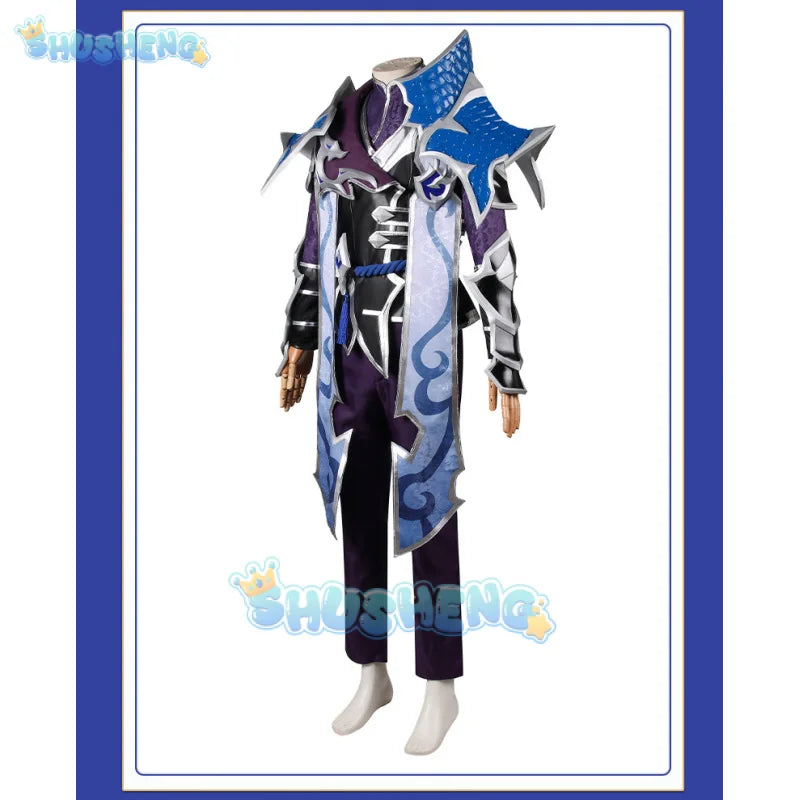 Game LOL EDG The Silvery Knights of Dragon Aphelios Cosplay Costume Uniform Outfits Suit Halloween Costume for Men