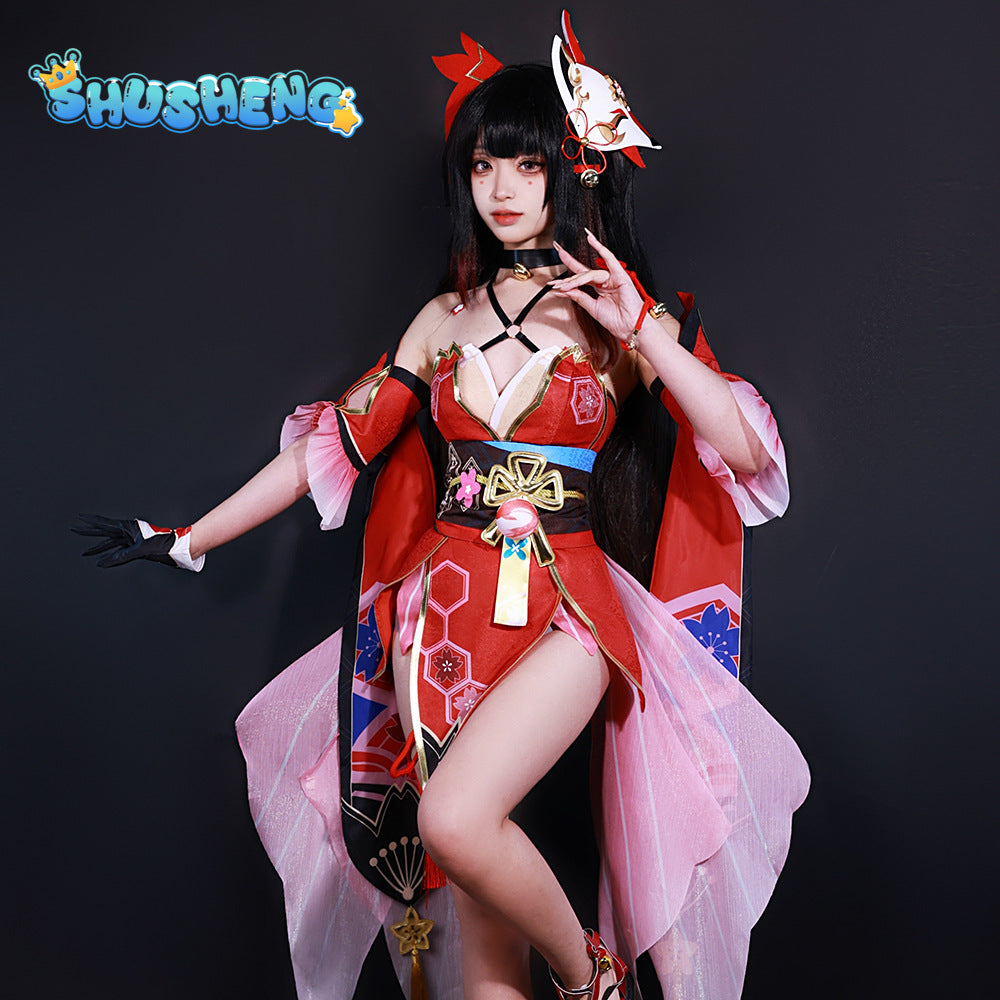 Honkai: Star Rail Sparkle Cosplay Costume Mask Headwear Accessories Gorgeous Sexy Dress Halloween Carnival