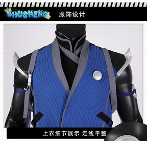 Sub Zero Cosplay Role Play Anime Game Mortal Kombat Costume Disguise Adult Men Cosplay Roleplay Fantasia Outfits Male Halloween