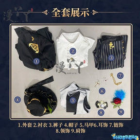 Game Identity V Demi Bourbon Cosplay Costume Barmaid True Proof New Skin Uniforms Costume Suits Black Clothes