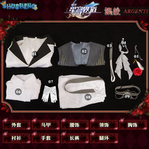 Shusheng Argenti Cosplay Costume Game Honkai: Star Rail Concert Handsome Uniform Suit Halloween Party Outfit Men S-XXL New