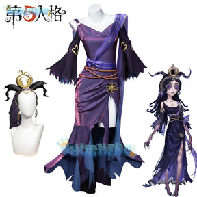 Sotot Fiona Gilman Cosplay Game Identity V Priestess Costume Dress Headgear Set Halloween Party Play Outfit for Woman Shusheng