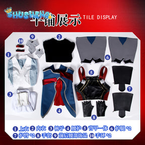 Jingyuan Cosplay Costume Star Rail Wig Hair Jing Yuan Cosplay Costumes Wig Boots Shoes Full Set Party Outfits Accessories