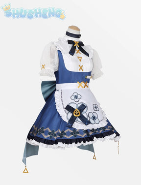 Game Genshin Impact Faruzan Cosplay New Sweet Maid Dress Party Carnival Lolita Uniform Large bow tie Accessory girl Faruzan Set