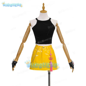 Anime KPop Demon Hunters Mira Cosplay Costume Black Gold Stage Outfit Huntrix Uniform Halloween Party Women Girls Carnival
