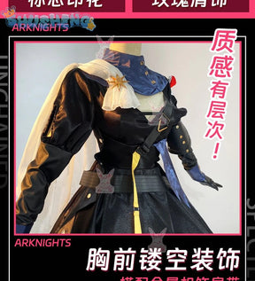 Specter Cosplay Game Arknights Costume Hat Stockings Accessories Props Gothic Lolita Dress Set Halloween Party Woman Uniform