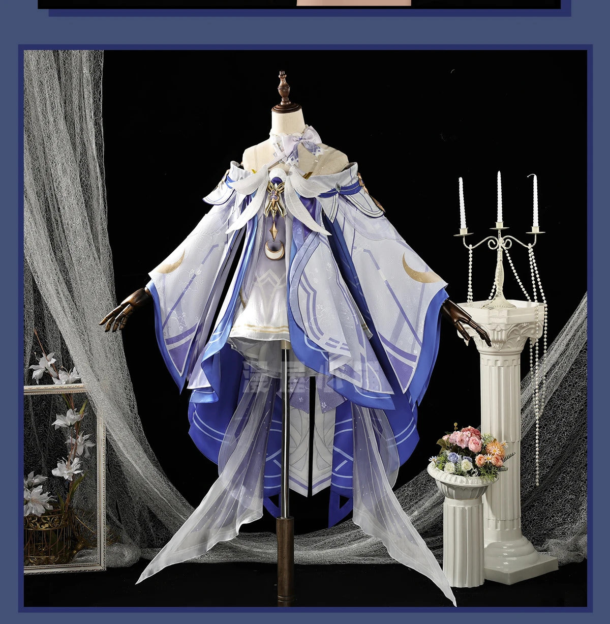 Shusheng-R Genshin Impact Columbina Cosplay Costume Hanfu Dress Halloween Carnival Party Christmas Play Role Clothes Clothing